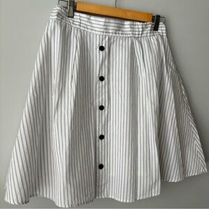 Philosophy Black and White Striped Skater Skirt